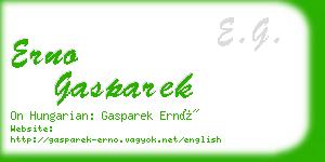 erno gasparek business card